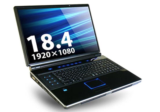 Игровой ноутбук с 18,4-дюймовым экраном Lesance BTO CLG800.