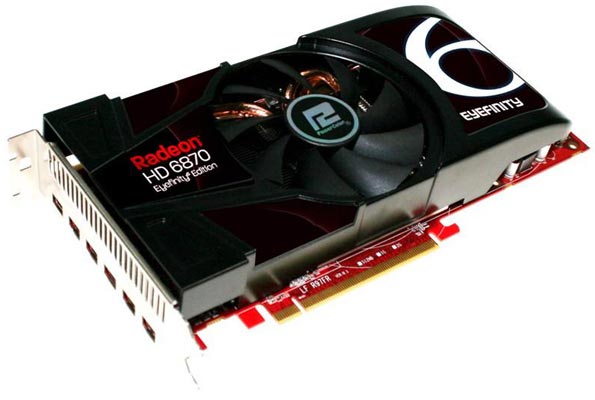 PowerColor выпускает видеокарту Radeon HD 6870 с поддержкой шести мониторов.