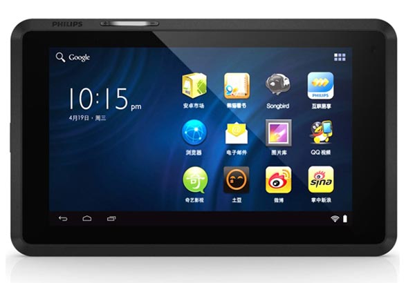Philips T7 Plus: планшет под управлением Android 4.0 Ice Cream Sandwich.