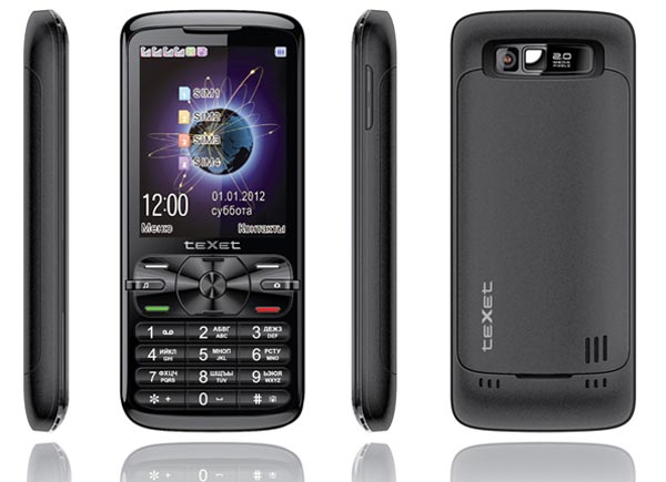 teXet TM-420: мобильный телефон с поддержкой четырёх сим-карт.