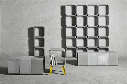 Модульная мебель из цемента от дизайнерской студии «Bentu Design» 