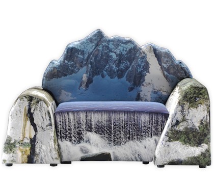 Кресло с природными ландшафтами от Gaetano Pesce
