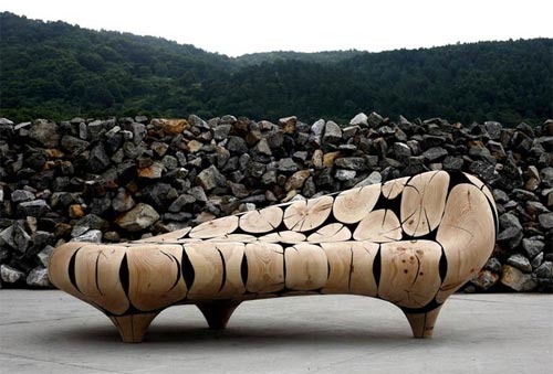 Утонченная архитектурная мебель из натуральной древесины 