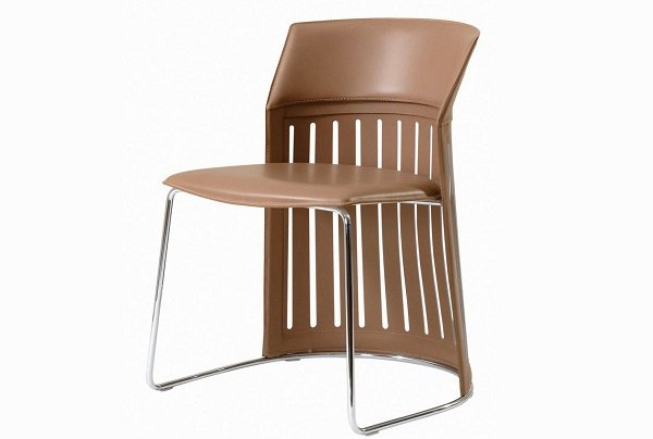 Элегантный стул из металла и кожи от Jerome Gauthier