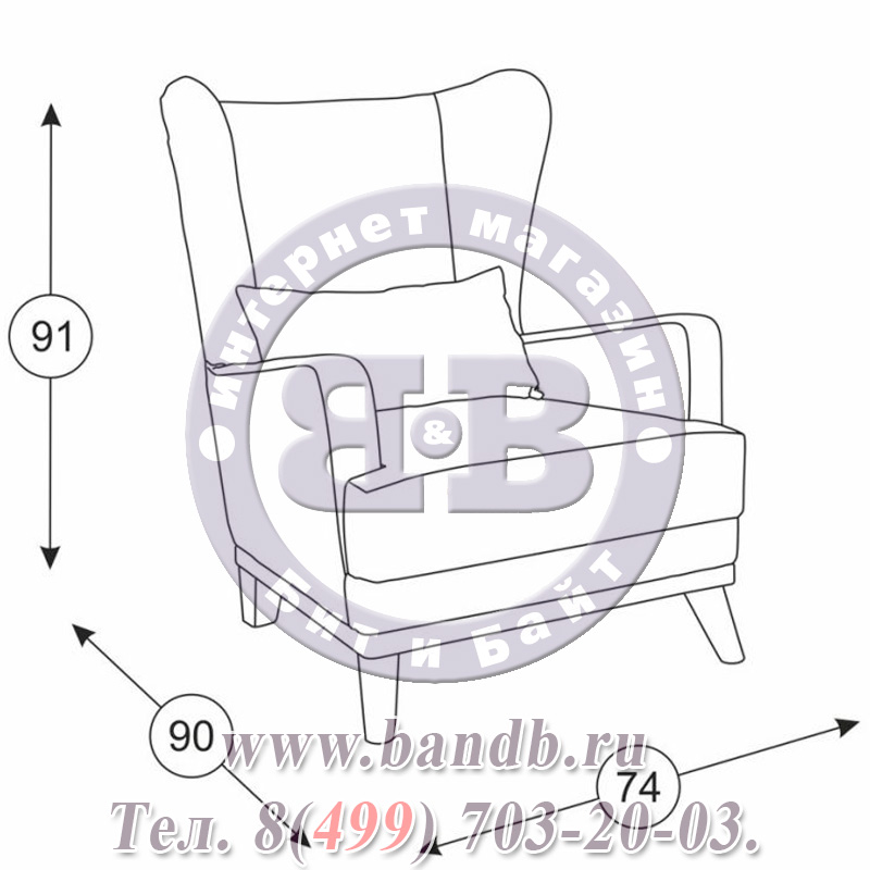 Оскар кресло, ткань - полите велюр ТК 300 АКЦИЯ с 01.04.17 до 30.04.17 Картинка № 2