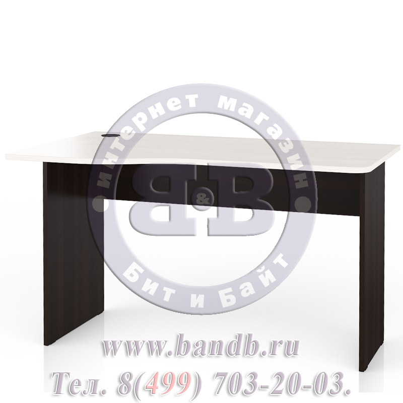 Стол письменный МД 1.04, цвет венге/дуб, универсальная сборка Картинка № 2