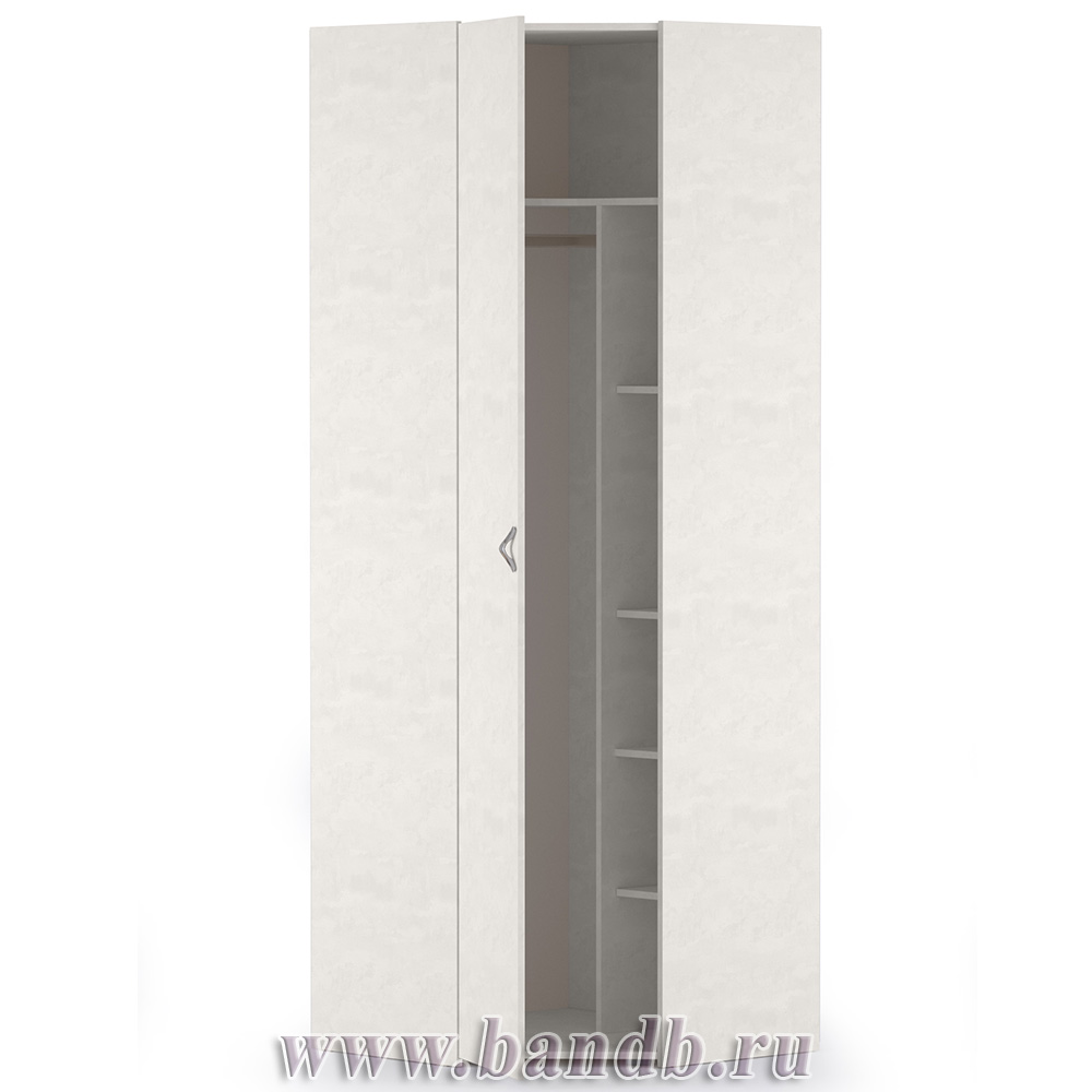Угловой шкаф для одежды Амели Моби 13.131 цвет шёлковый камень Картинка № 3