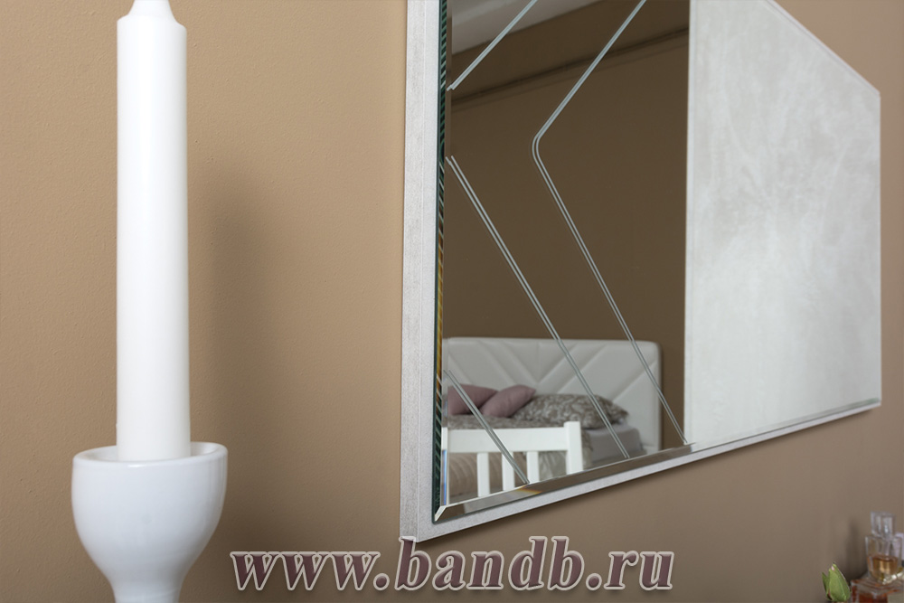 Столик туалетный с зеркалом Амели Моби цвет шёлковый камень/бетон чикаго беж Картинка № 11