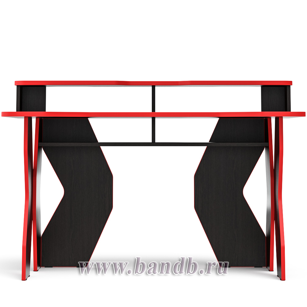 Стол для геймера с надстройкой МД-СК5-1400Н цвет венге/кромка красная Картинка № 6