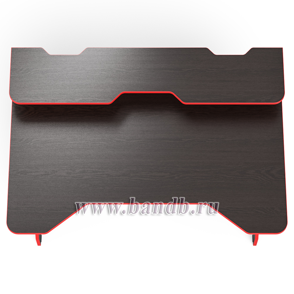 Стол для геймера с надстройкой МД-СК5-1400Н цвет венге/кромка красная Картинка № 8