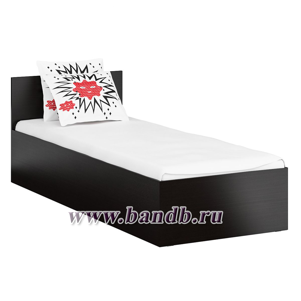 Кровать односпальная 800 со шкафом для одежды 2-х створчатым Стандарт цвет венге Картинка № 7
