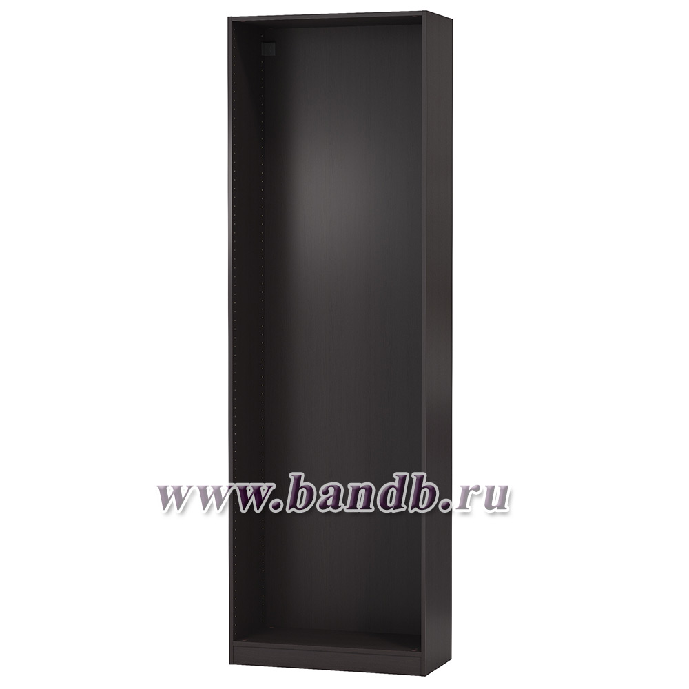 Каркас шкафа ИКЕА ПАКС, цвет чёрно-коричневый, ШхГхВ 75х35х236 см., корпус шкафа для гардероба Картинка № 2
