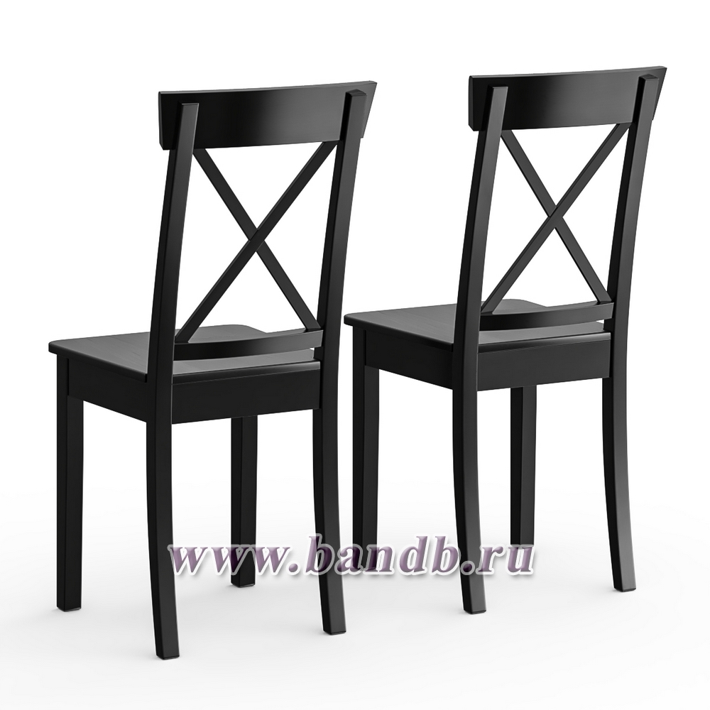 Комплект из двух стульев Мебель--24 Гольф-14 цвет массив берёзы венге, деревянное сиденье венге Картинка № 2