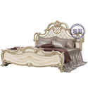 Двуспальная кровать 1800 с мягким изголовьем Грация цвет слоновая кость