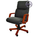 Кресло Надир 1Д (ВИШНЯ Д501) эко-кожа, цвет чёрный, высокая спинка