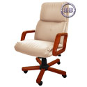 Кресло Надир 1Д (ВИШНЯ Д557) эко-кожа, цвет бежевый, высокая спинка