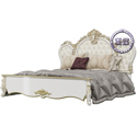 Спальня Дольче Вита СДВ-03 Кровать 1800, цвет белый глянец с золотом