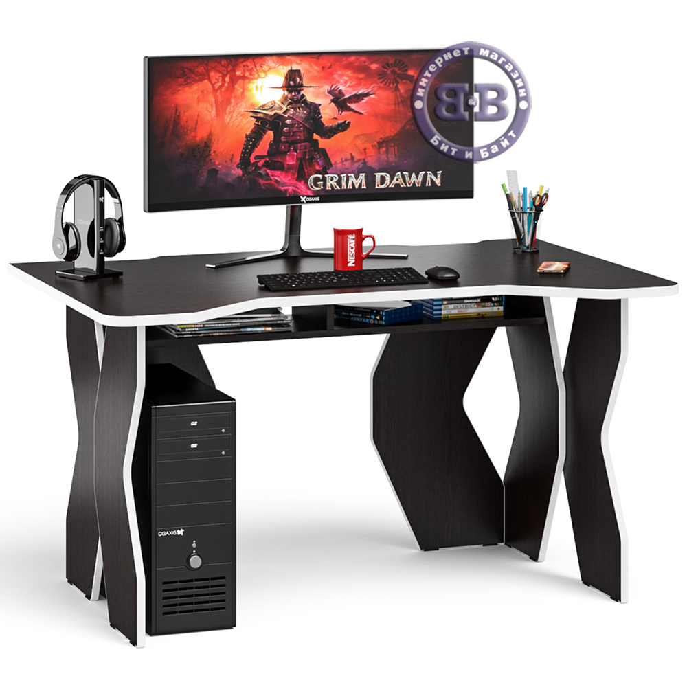 Стол для геймера СК5-1400 цвет венге/кромка белая