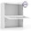 Кухня Анастасия тип 3 Белый глянец 704.802.852 Шкаф с двумя подъёмными дверьми (глухая+стекло) 60 см.