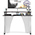 Игровой компьютерный стол с надстройкой С-МД-СК2Н-1200-750 цвет белый/кромка венге