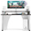 Игровой компьютерный стол с надстройкой С-МД-СК2Н-1400-750 цвет белый/кромка венге