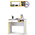 Письменный стол Альфа 12.41 с полкой цвет солнечный свет/белый премиум