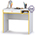Письменный стол со стеллажом Альфа цвет солнечный свет/белый премиум/стальной серый/тёмно-серый