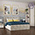 Кровать 1600 с подъёмным ортопедическим основанием и тумбочкой Амели 11.31 цвет шёлковый камень/бетон чикаго беж
