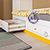 Мебель для детской комнаты Альфа № 33 с детской кроватью цвет солнечный свет/белый премиум