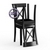 Комплект из двух стульев Мебель--24 Гольф-14 цвет массив берёзы венге, деревянное сиденье венге