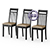 Три деревянных стула Мебель--24 Гольф-11 цвет массив берёзы венге обивка ткань атина коричневая