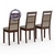 Три обеденных стула Мебель--24 Гольф-12 цвет массив берёзы орех обивка ткань руми 812/8