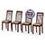 Комплект из четырёх стульев Мебель--24 Гольф-11 цвет массив берёзы орех обивка ткань атина коричневая