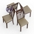 Комплект из четырёх стульев Мебель--24 Гольф-11 цвет массив берёзы орех обивка ткань атина коричневая
