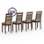 Четыре деревянных стула Мебель--24 Гольф-12 цвет массив берёзы орех обивка ткань руми 812/8