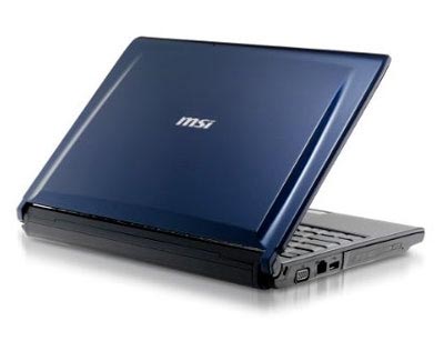 Синий ноутбук MSI EX300