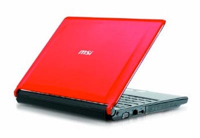 Красный ноутбук MSI EX300