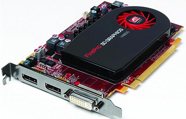 Пять профессиональных видеоадаптеров ATI FirePro от AMD.