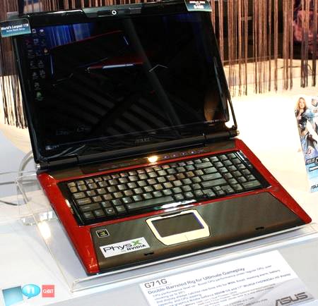 ASUS G71G - игровой ноутбук с графикой GTX 260M