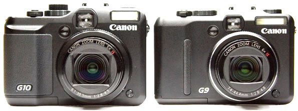 Canon PowerShot G10 - сравнение с G9