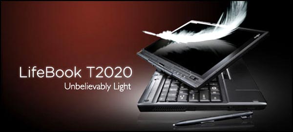 Fujitsu Lifebook T2020 - сверхлёгкий ноутбук-трансформер