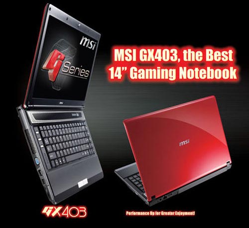 MSI GX403 – компактный «развлекательный» ноутбук