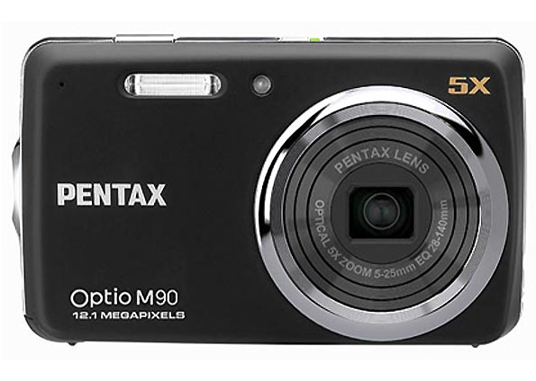 Любительская фотокамера с 12-мегапиксельной матрицей Pentax Optio M90.