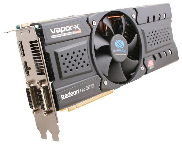 Видеокарты Radeon HD 5870 Vapor-X и Toxic с 2 Гб памяти от Sapphire скоро в продаже.