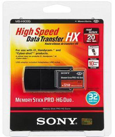 Memory Stick PRO-HG Duo HX - 32-Гб карты памяти от Sony