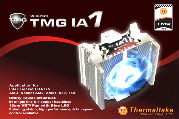 Thermaltake TMG IA1 – оригинальный CPU-кулер с голубым огоньком