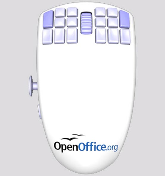OpenOfficeMouse - мышь с 18 программируемыми кнопками и джойстиком