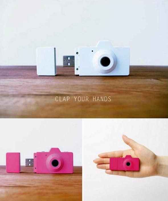 Clap: камера-крошка и USB-флешка.