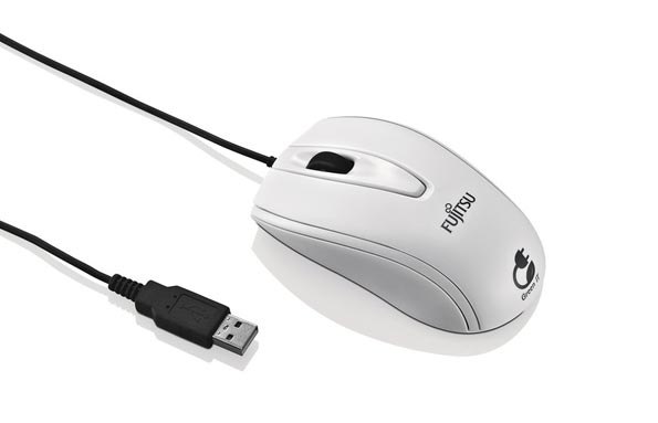 Первая компьютерная мышь из биополимеров - Fujitsu M440 ECO.