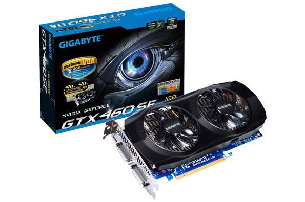 Компания Gigabyte предлагает разогнанный видеоадаптер GeForce GTX 460 SE.